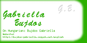 gabriella bujdos business card